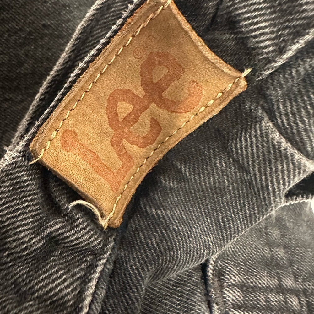 VTG Y2K 90s Lee Jeans Black Denim Baggy High Rise Faded Relaxed Mom Jeans. - Picture 9 of 13